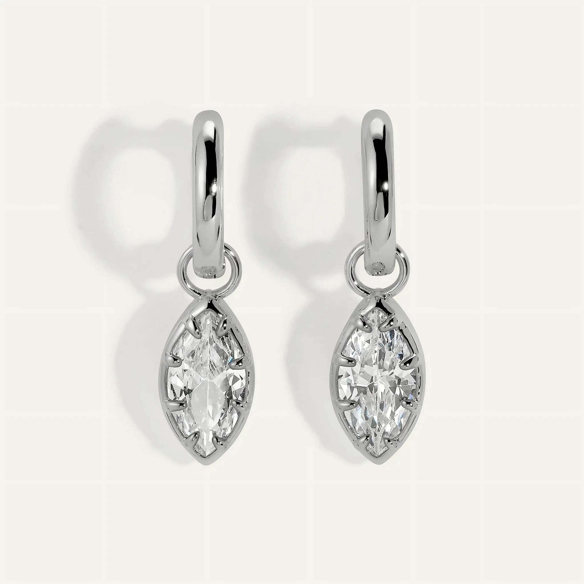 Aveline Marquise Drop Huggie Earrings