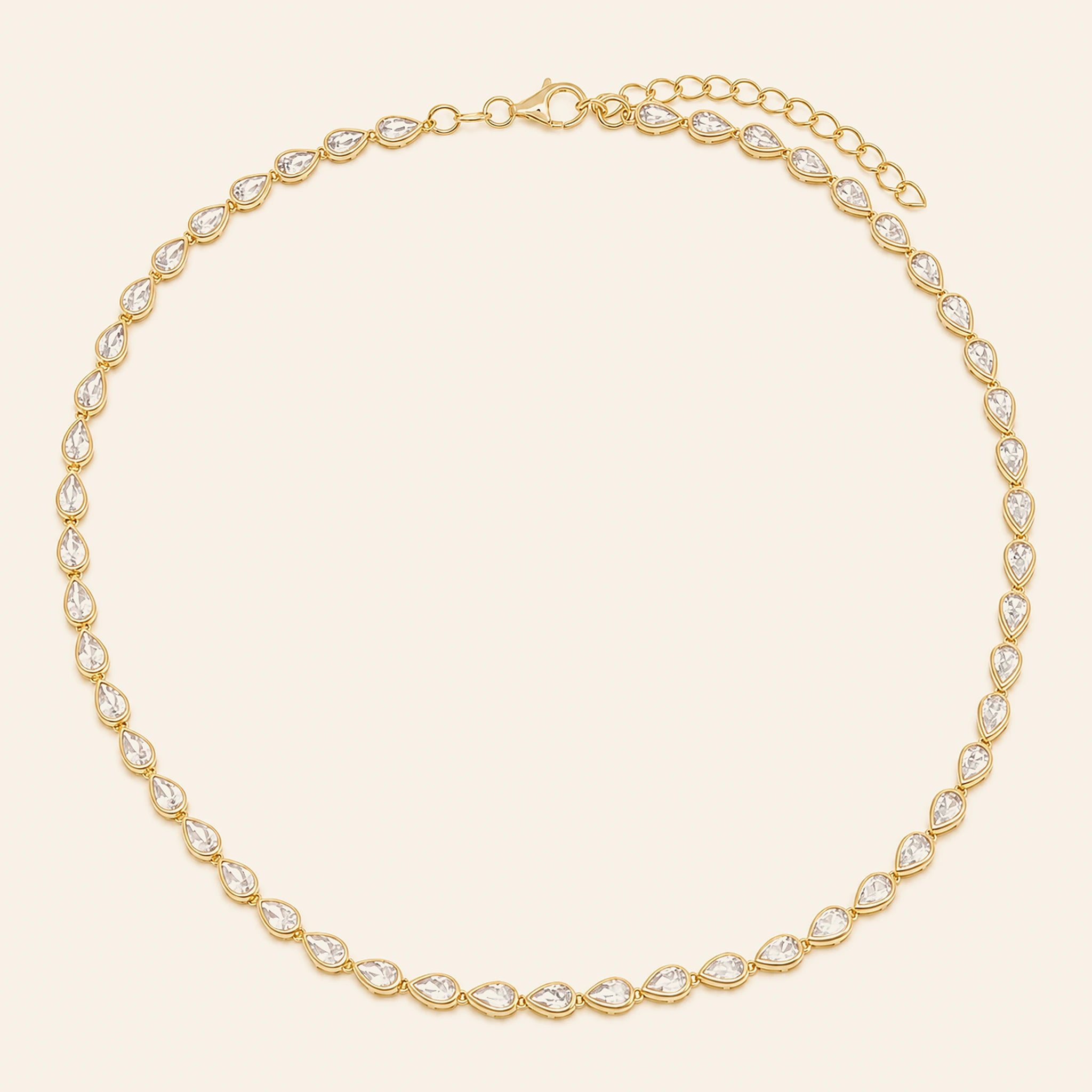Celeste Pear-Cut Tennis Necklace