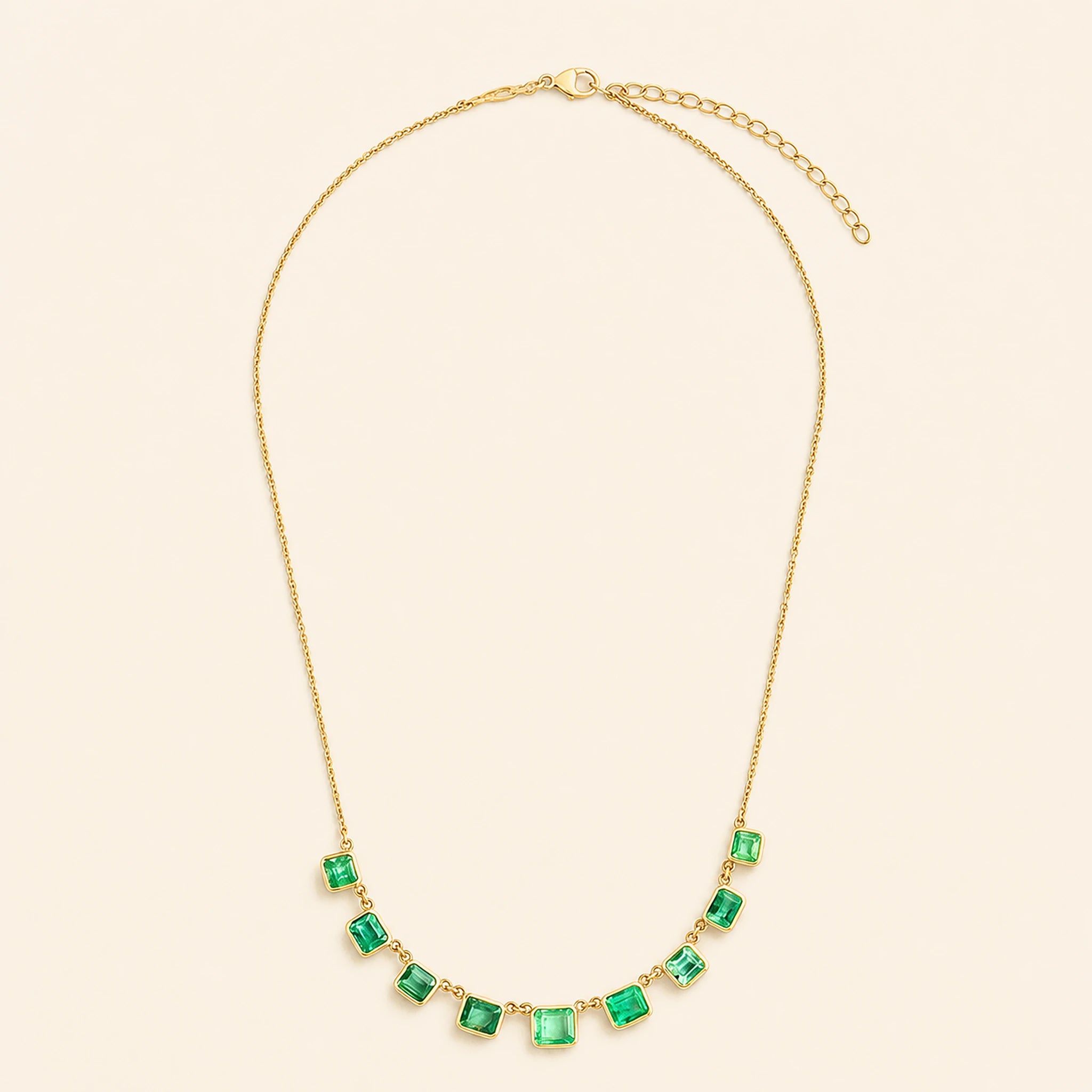 Elara Emerald CZ Necklace