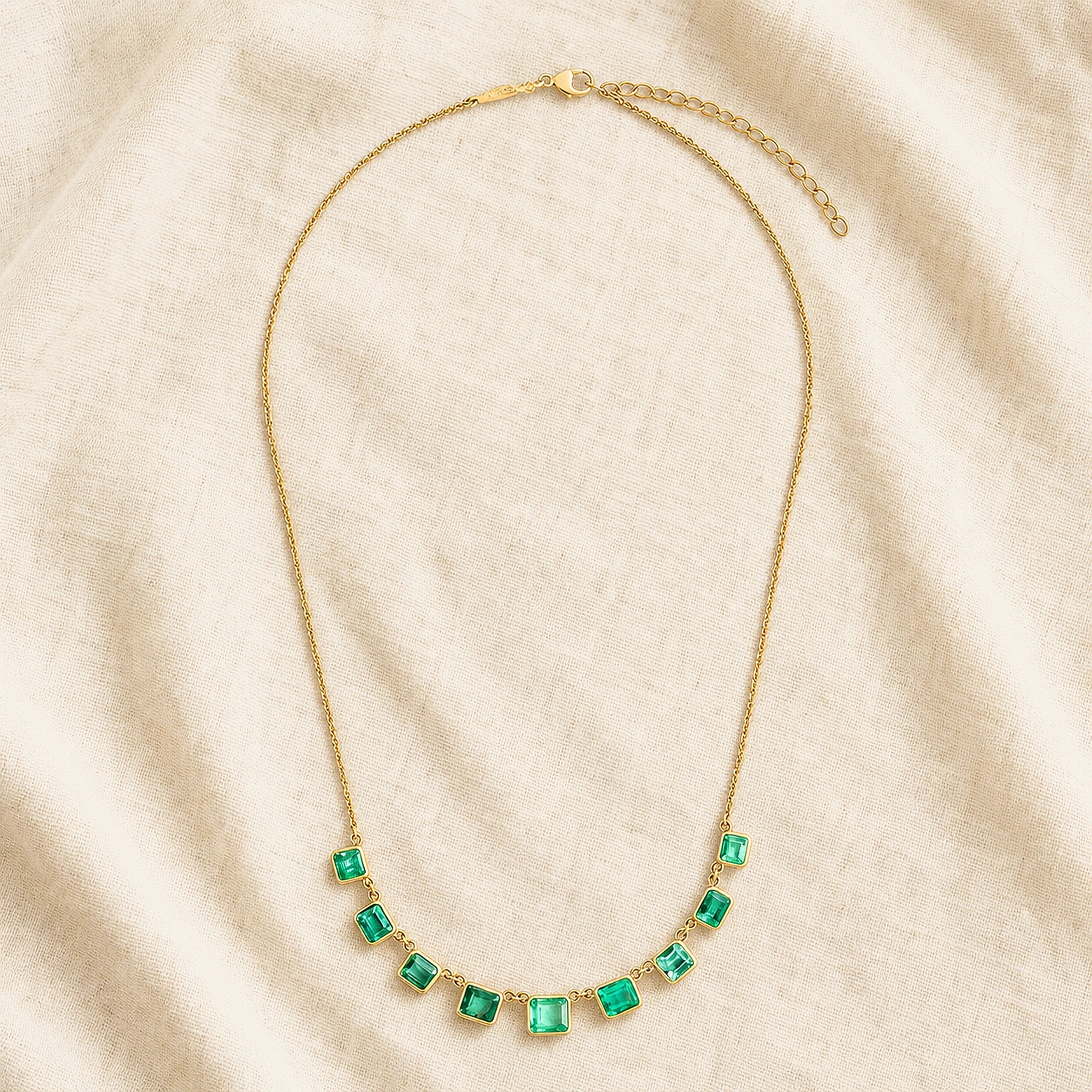 Elara Emerald CZ Necklace