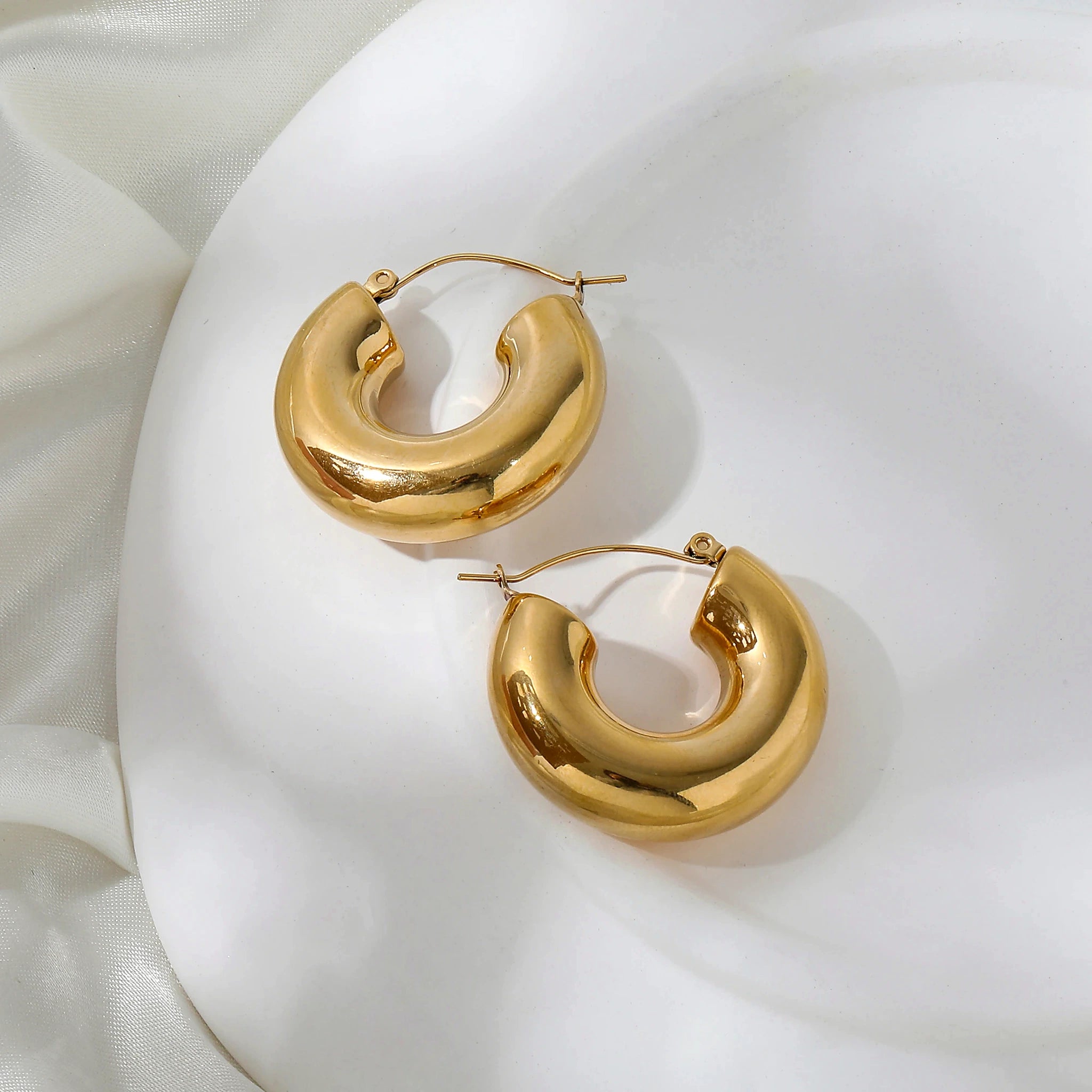 Orla Sculpted Double Hoop Earrings