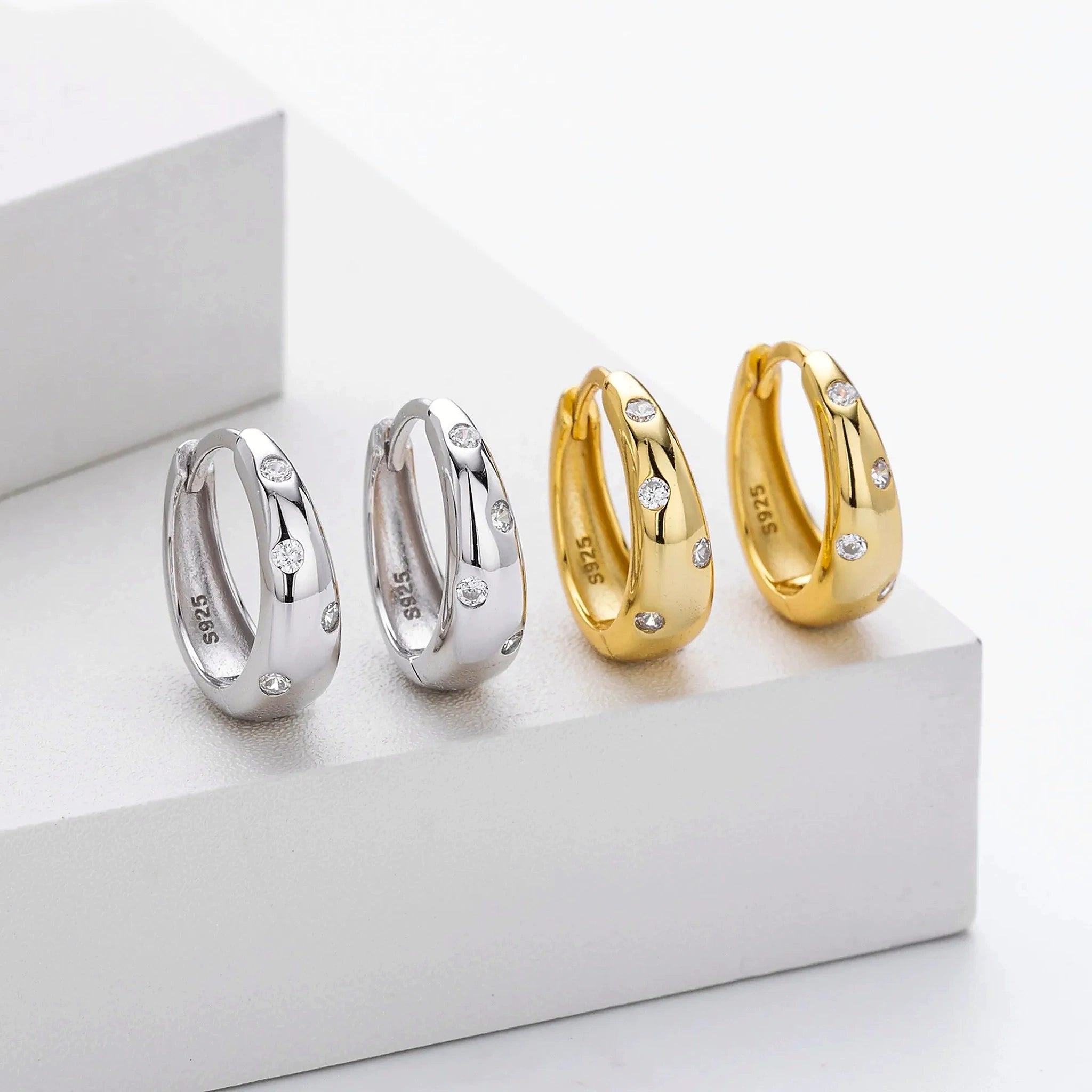 Sora Scatter Huggie Earrings