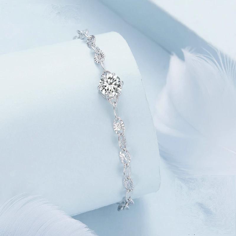 Sterling Silver Round Zircon Bracelet