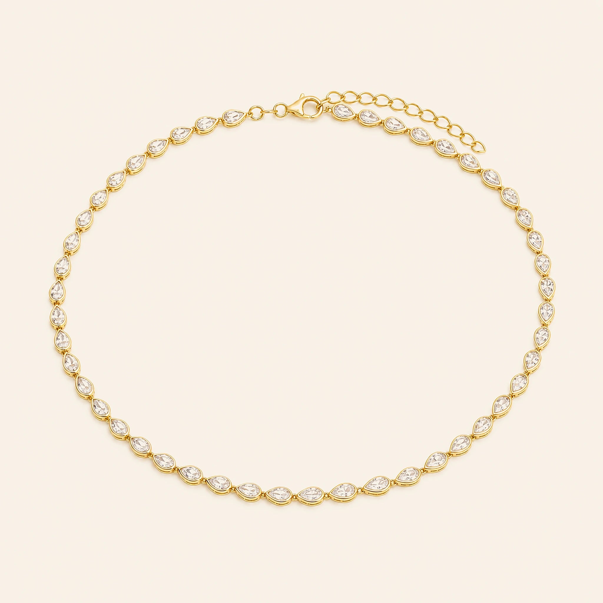 Celeste Pear-Cut Tennis Necklace