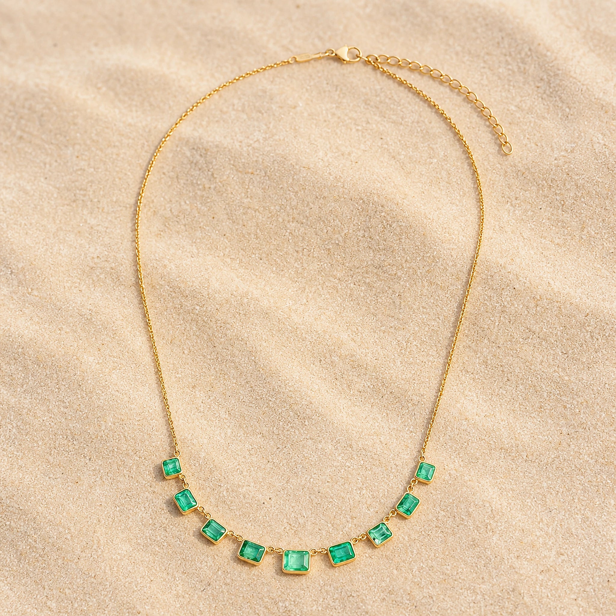 Elara Emerald CZ Necklace