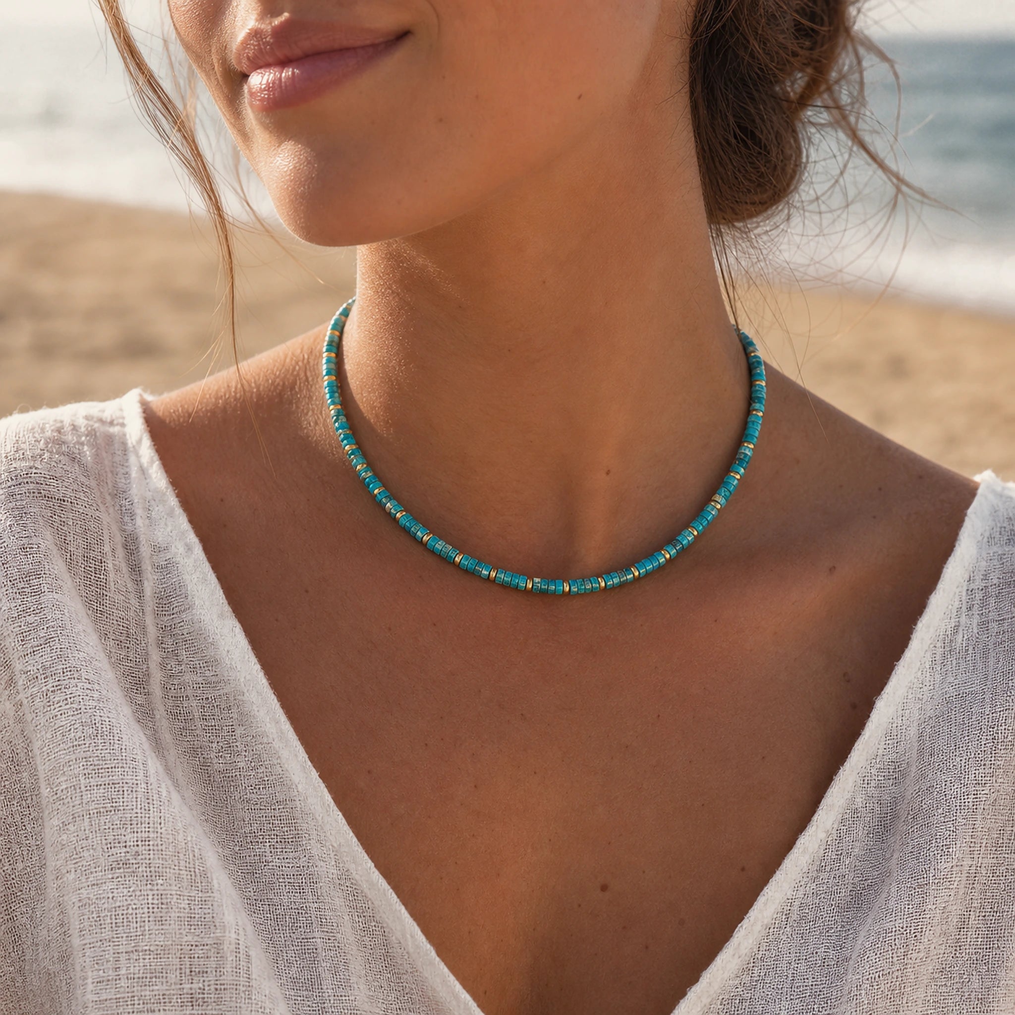 Talia Turquoise Gemstone Choker