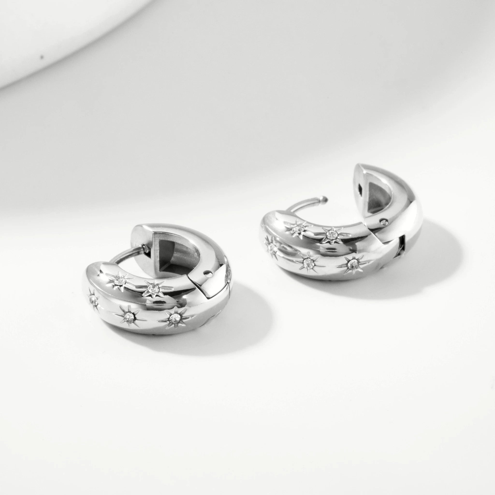 Nova Starburst Huggie Earrings
